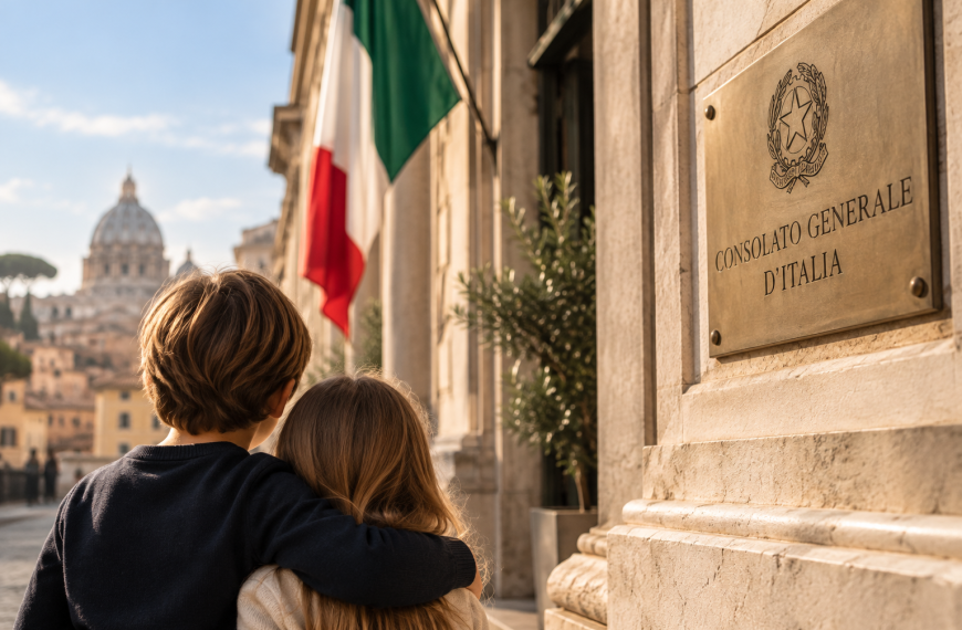 Registro de filhos menores de cidadãos italianos no Consulado da Itália